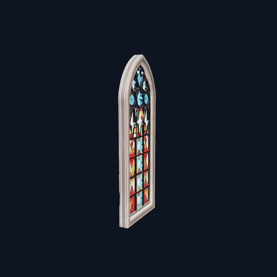 Gothic Stained Glass Window model pack